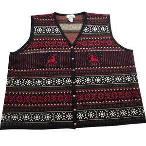 Vintage K.B Collections Women's Christmas Vest Size 2x